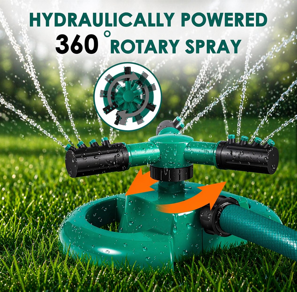 360° Rotating Sprinkler Head